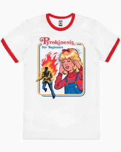 Pyrokinesis For Beginners T-Shirt -T-Shirt Shop red ring white pyrokinesis beginners mens tshirt