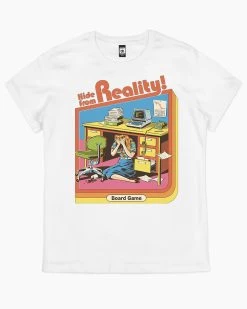 Hide From Reality T-Shirt 15 Hide From Reality T-Shirt -T-Shirt Shop white hide from reality womens tshirt