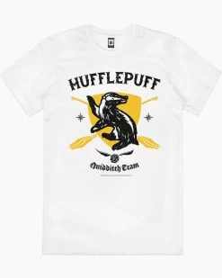 Harry Potter Hufflepuff Quidditch Team T-Shirt -T-Shirt Shop white hufflepuff quidditch team mens tshirt