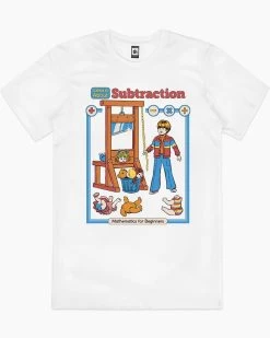 Learn About Subtraction T-Shirt -T-Shirt Shop white learn about subtraction mens tshirt