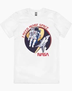 NASA I Need More Space T-Shirt 11 NASA I Need More Space T-Shirt -T-Shirt Shop white nasa i need more space mens tshirt