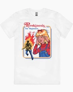 Pyrokinesis For Beginners T-Shirt -T-Shirt Shop white pyrokinesis beginners mens tshirt