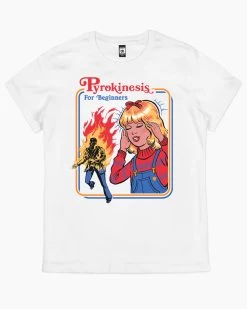 Pyrokinesis For Beginners T-Shirt -T-Shirt Shop white pyrokinesis beginners womens tshirt