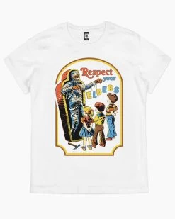 Respect Your Elders T-Shirt 14 Respect Your Elders T-Shirt -T-Shirt Shop white respect your elders womens tshirt