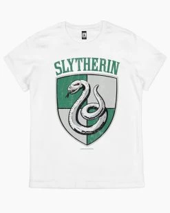 Harry Potter Slytherin Crest T-Shirt 17 Harry Potter Slytherin Crest T-Shirt -T-Shirt Shop white slytherin crest womens tshirt