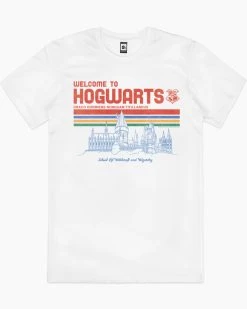 Harry Potter Welcome To Hogwarts T-Shirt 18 Harry Potter Welcome To Hogwarts T-Shirt -T-Shirt Shop white welcome to hogwarts school of witchcraft and wizardry mens tshirt