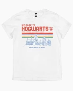 Harry Potter Welcome To Hogwarts T-Shirt 19 Harry Potter Welcome To Hogwarts T-Shirt -T-Shirt Shop white welcome to hogwarts school of witchcraft and wizardry womens tshirt