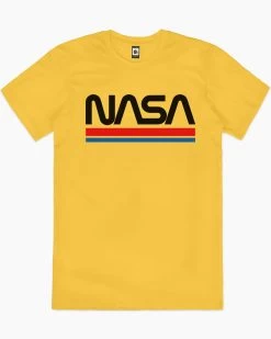 NASA Stripes T-Shirt -T-Shirt Shop yellow nasa stripes mens tshirt
